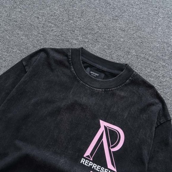 Represent Paris Pink Logo Print Short Sleeves - Picture 8 of 9